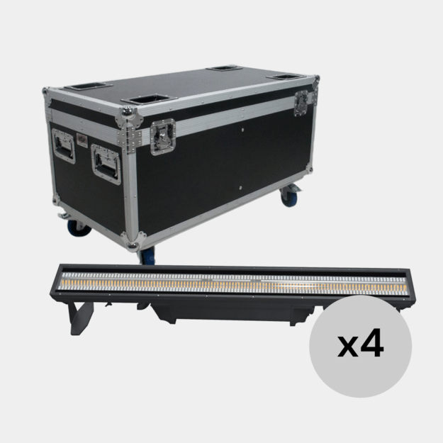 4x P600 IP65 Led Bar PRO Strobe Šviestuvas su transportavimo dėže 4in1