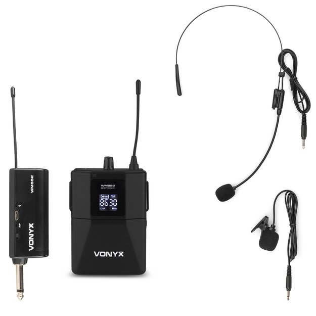Belaidis mikrofonas WM55B Headset UHF