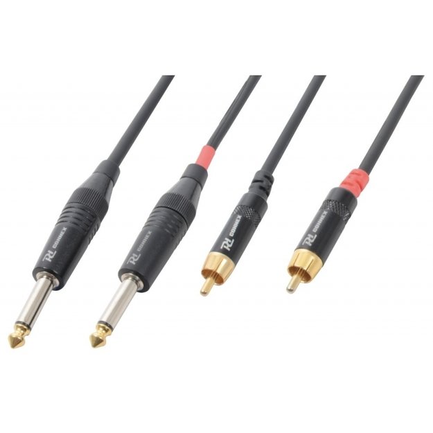 2x6.3 Mono - 2xRCA Male 1.5m laidas CX74-1