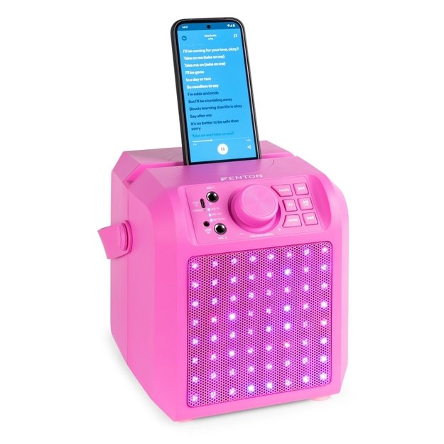Fenton KAR50P karaoke kolonėlė su LED šviesos efektu, rožinė 1