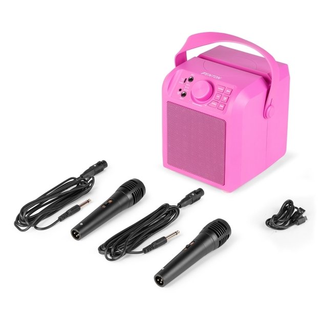 Fenton KAR50P karaoke kolonėlė su LED šviesos efektu, rožinė 10