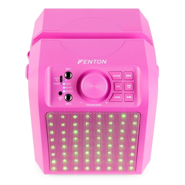 Fenton KAR50P karaoke kolonėlė su LED šviesos efektu, rožinė 2