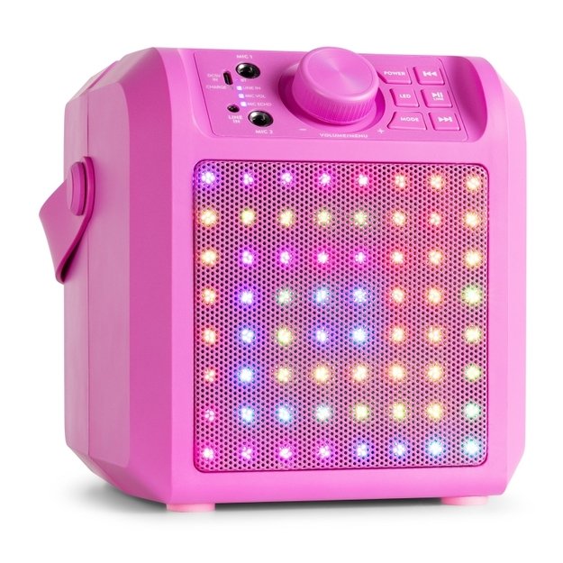 Fenton KAR50P karaoke kolonėlė su LED šviesos efektu, rožinė 4