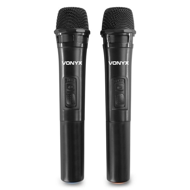 Vonyx VSA700 nešiojama kolonėlė 15" su dviem belaidžiais mikrofonais 11