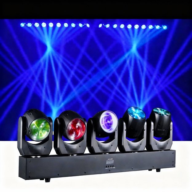 5x60W RGBW LED Judančių galvų Set combo 2