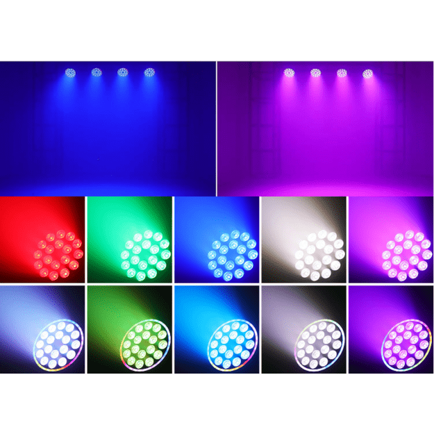 18x8W RGBW LED Par Light with Auxiliary Light Prožektorius 6