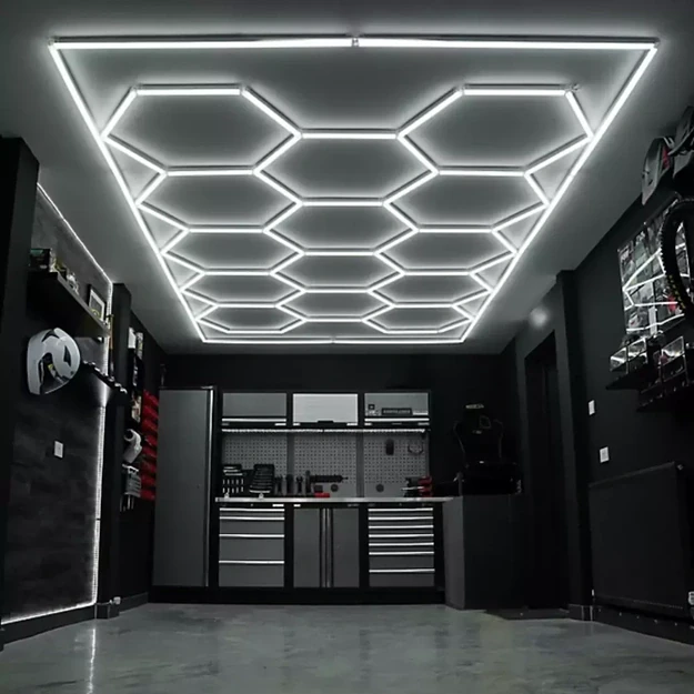 LUMHEXO kelių dizainų FH10-FH14 FRAME modulinis LED šviestuvas, 720 W, 6500 K, 2435 × 4845 mm