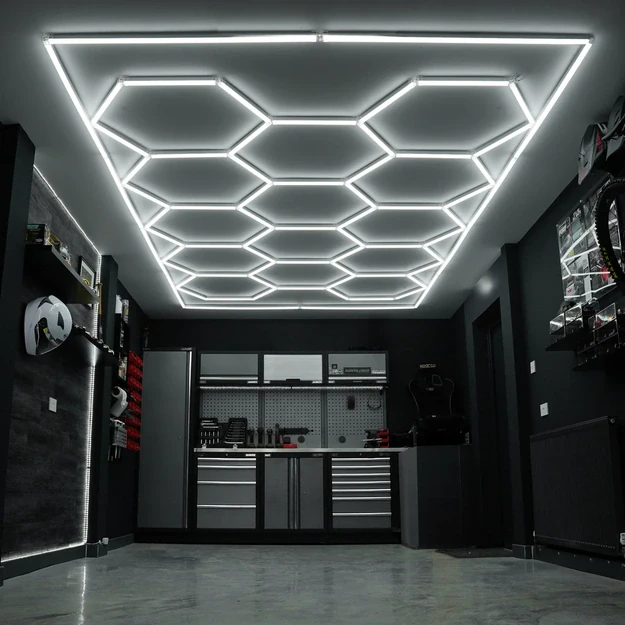 LUMHEXO kelių dizainų FH10-FH14 FRAME modulinis LED šviestuvas, 720 W, 6500 K, 2435 × 4845 mm
