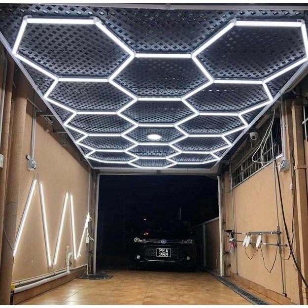 LUMHEXO kelių dizainų FH10-FH14 FRAME modulinis LED šviestuvas, 720 W, 6500 K, 2435 × 4845 mm