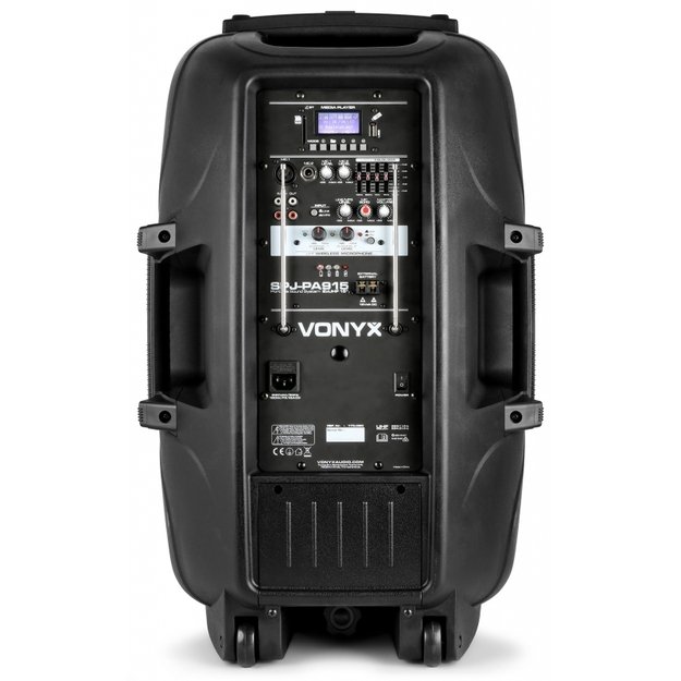 VONYX SPJ-PA915 nešiojama kolonėlė su 2 belaidžiais mikrofonais 1