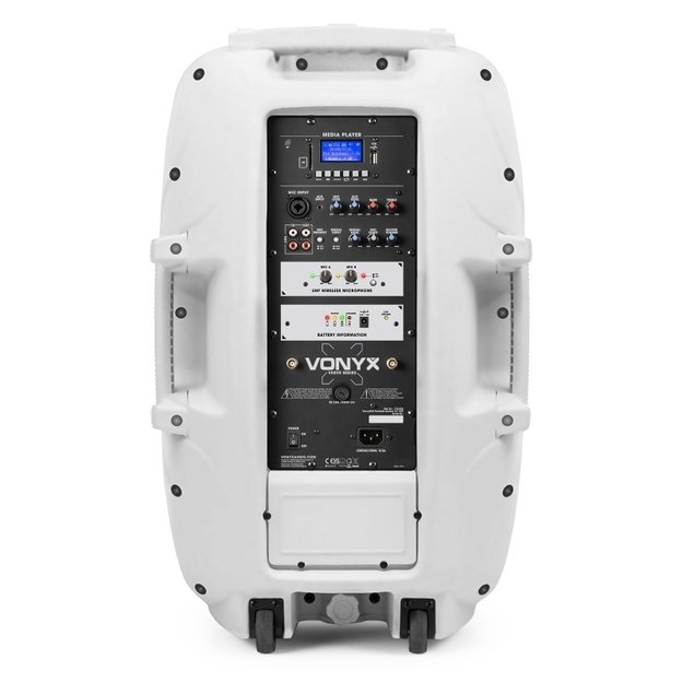 Vonyx Verve46 nešiojama garso kolonėlė 15”, balta 2