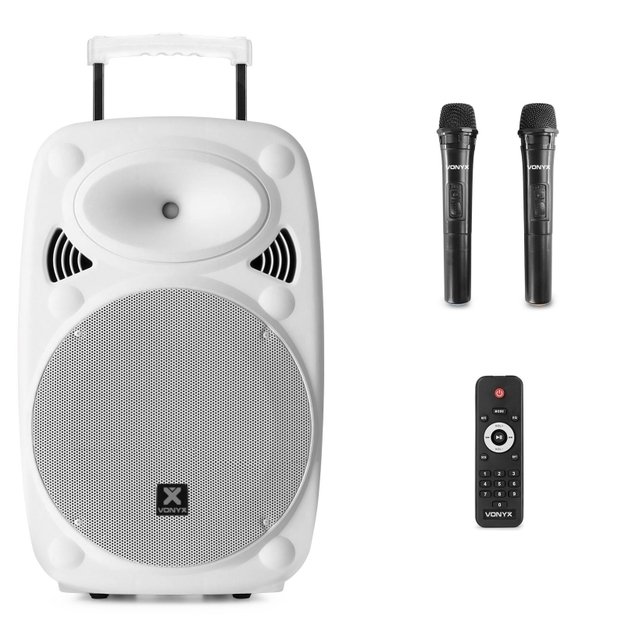 Vonyx Verve46 nešiojama garso kolonėlė 15”, balta