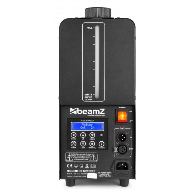 BeamZ H2000 rūko mašina DMX 5