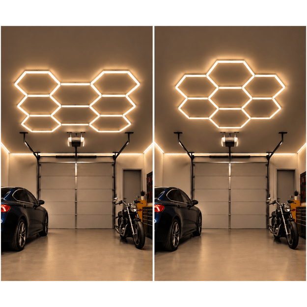LUMHEXO H7-H8 kelių dizainų  modulinis LED šviestuvas, 350 W, CCT, 2320 × 2410 mm