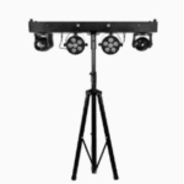 R04 Combo šviesos efektų rinkinys + Shotworx 900W dūmų mašina su dūmų skysčiu