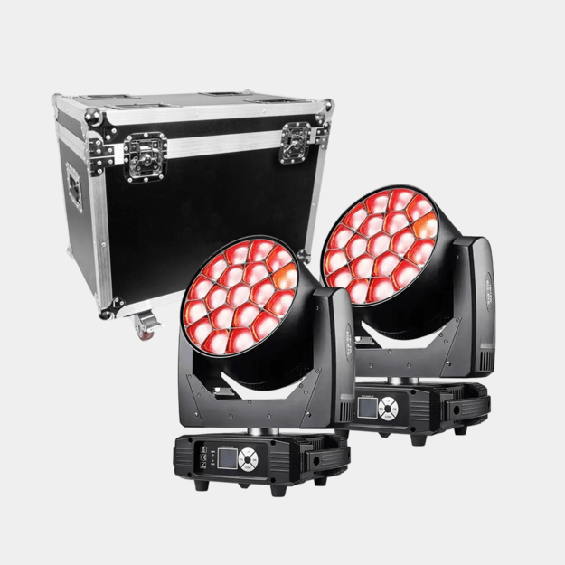 2x X3 19x15w Big Bee Eye Wash Judanti Galva su transportavimo dėže 2in1