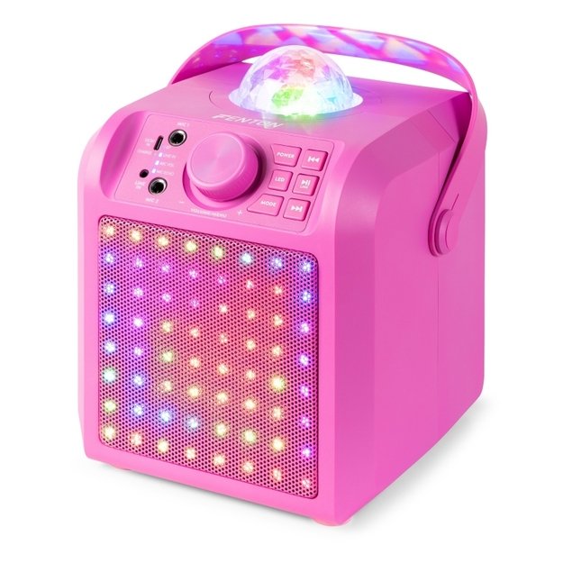 Fenton KAR55P karaoke kolonėlė su LED šviesos efektu, rožinė 3