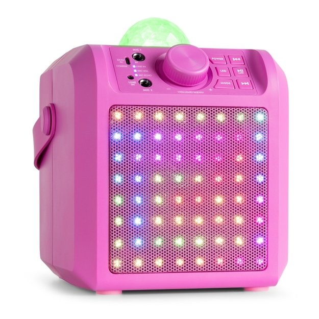Fenton KAR55P karaoke kolonėlė su LED šviesos efektu, rožinė 4