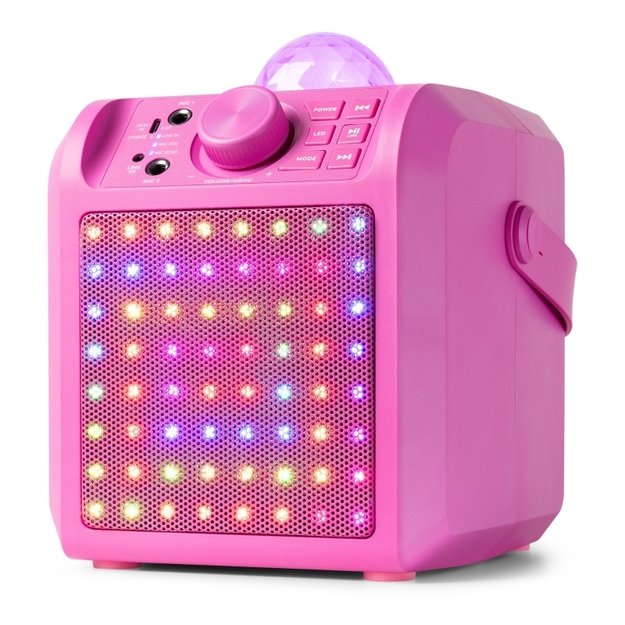 Fenton KAR55P karaoke kolonėlė su LED šviesos efektu, rožinė 6