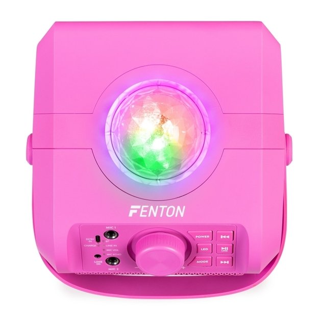 Fenton KAR55P karaoke kolonėlė su LED šviesos efektu, rožinė 9