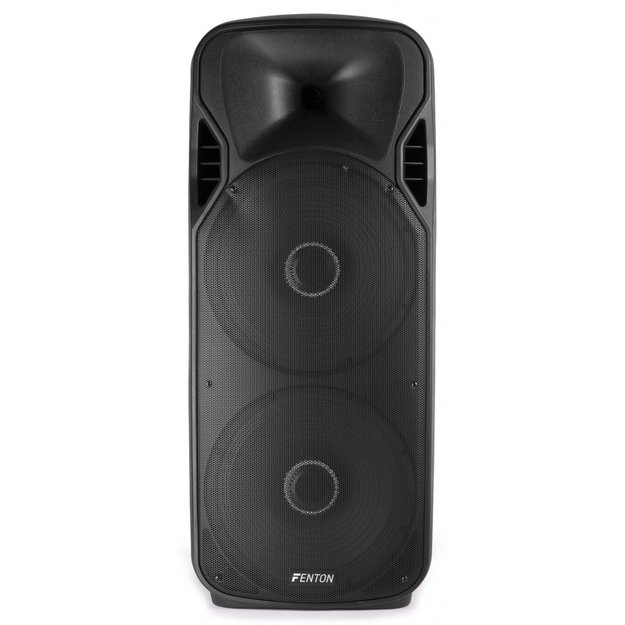 Fenton FT215LED 2x 15" 1600W nešiojama kolonėlė su 2 belaidžiais milkrofonais 2