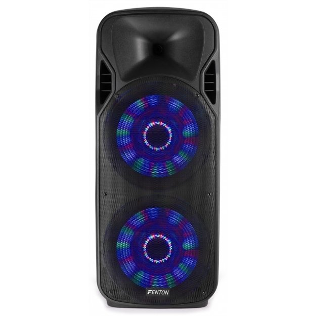 Fenton FT215LED 2x 15" 1600W nešiojama kolonėlė su 2 belaidžiais milkrofonais 3