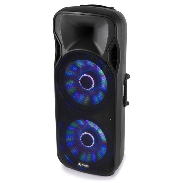 Fenton FT215LED 2x 15" 1600W nešiojama kolonėlė su 2 belaidžiais milkrofonais 4