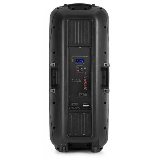 Fenton FT215LED 2x 15" 1600W nešiojama kolonėlė su 2 belaidžiais milkrofonais 5