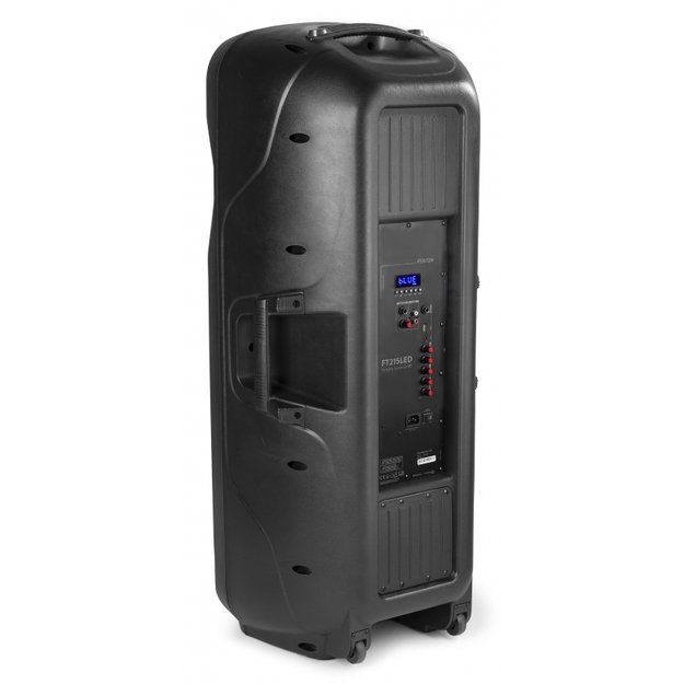 Fenton FT215LED 2x 15" 1600W nešiojama kolonėlė su 2 belaidžiais milkrofonais 6