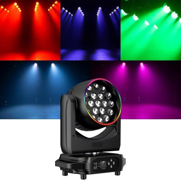 19x15W RGBW 4in1 Zoom Wash Judanti galva  3