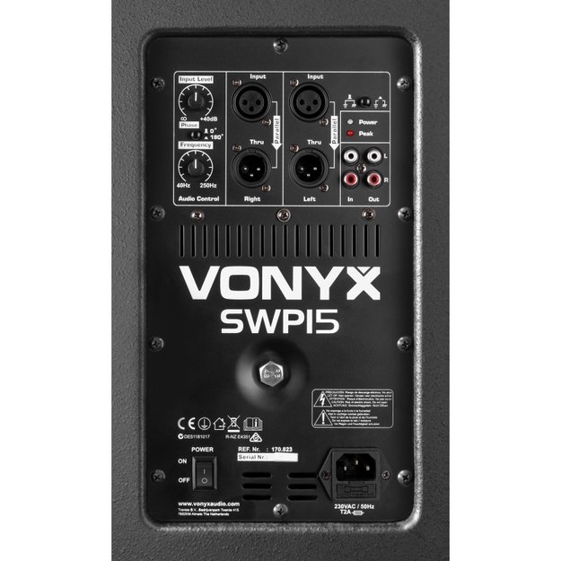 VONYX SWP15 PRO aktyvus sūbas 15" / 800W