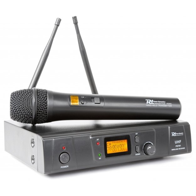Power Dynamics PD781 1x 8-kanalų UHF bevielis rankinis mikrofonas