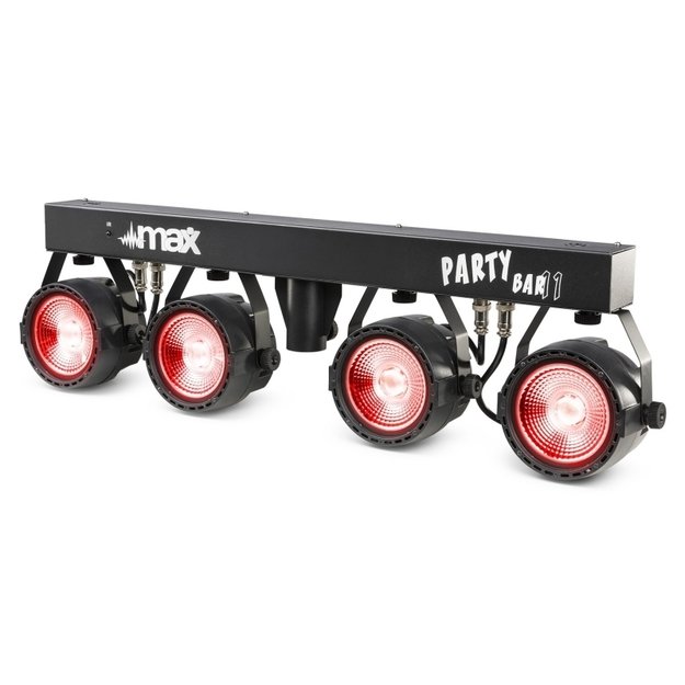 Max PartyBar11 šviesos efektų rinkinys su stovu 4 x COB Par 20W 6