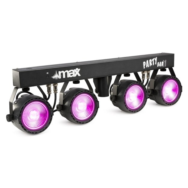 Max PartyBar11 šviesos efektų rinkinys su stovu 4 x COB Par 20W 5