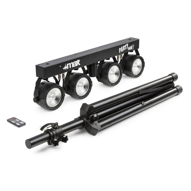 Max PartyBar11 šviesos efektų rinkinys su stovu 4 x COB Par 20W 3