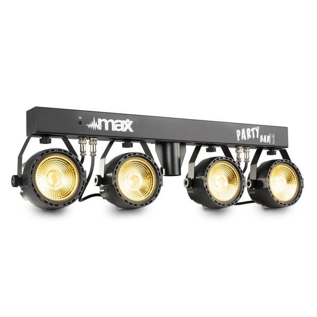 Max PartyBar11 šviesos efektų rinkinys su stovu 4 x COB Par 20W 1