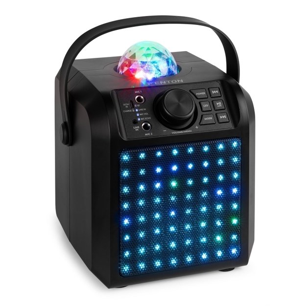 Fenton KAR55B karaoke kolonėlė su LED šviesos efektu, juoda 1