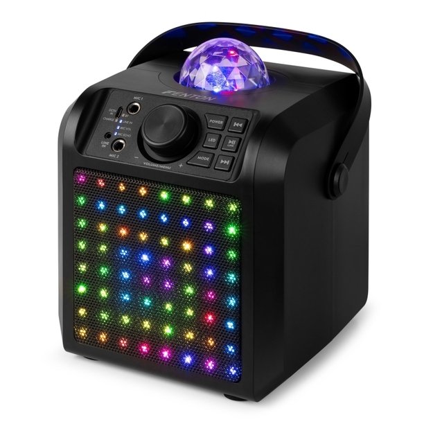 Fenton KAR55B karaoke kolonėlė su LED šviesos efektu, juoda 3
