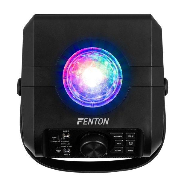 Fenton KAR55B karaoke kolonėlė su LED šviesos efektu, juoda 9