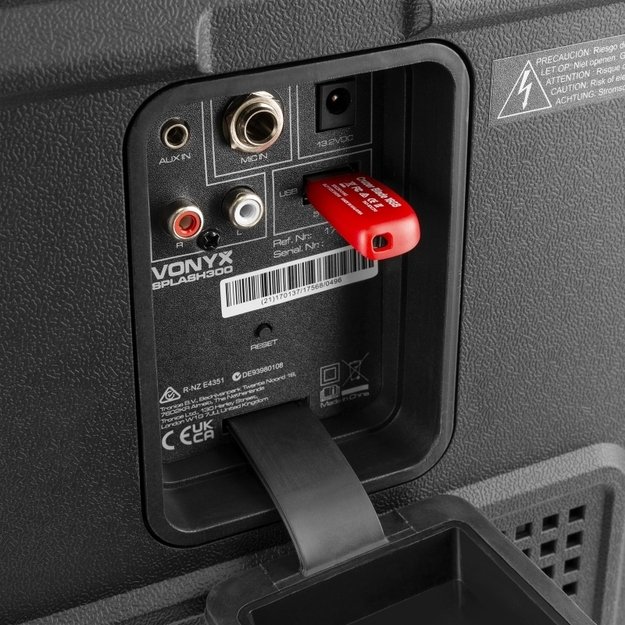 Vonyx SPLASH300 atspari drėgmei nešiojama kolonėlė 9