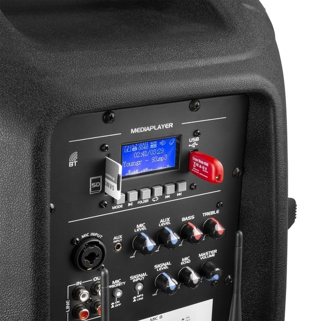 Vonyx Verve38 nešiojama garso kolonėlė 12”, juoda 7