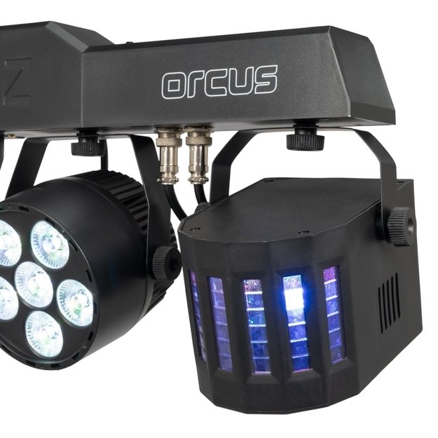 BeamZ CLS Party Bar Orcus šviesos efektų rinkinys su stovu 2x PAR ir 2 x Derby 10