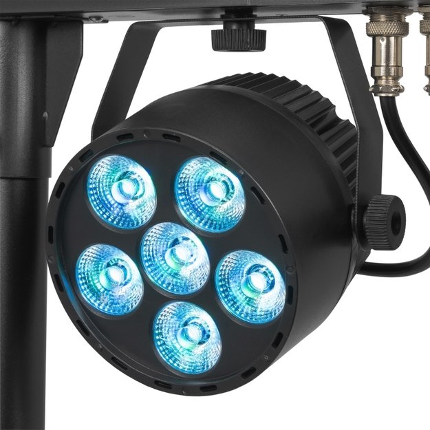 BeamZ CLS Party Bar Orcus šviesos efektų rinkinys su stovu 2x PAR ir 2 x Derby 8