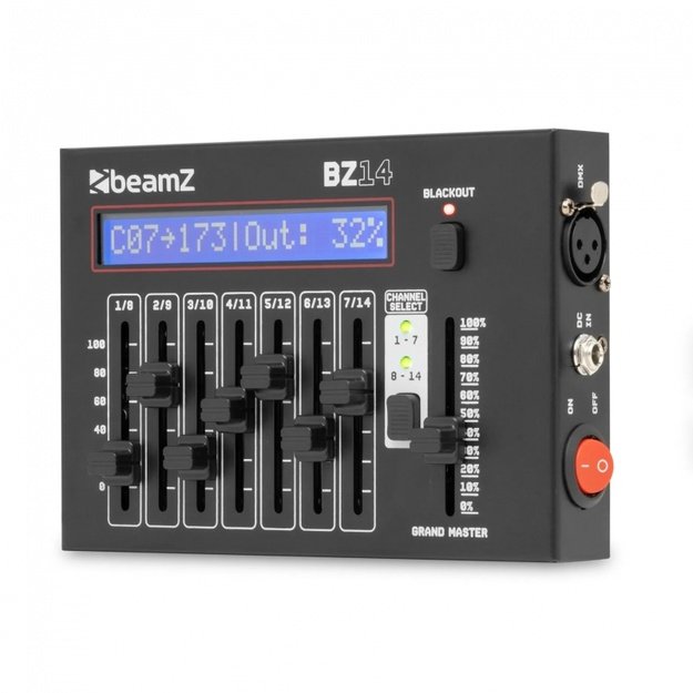 BeamZ BZ14 DMX valdiklis 2x 7 kanalai