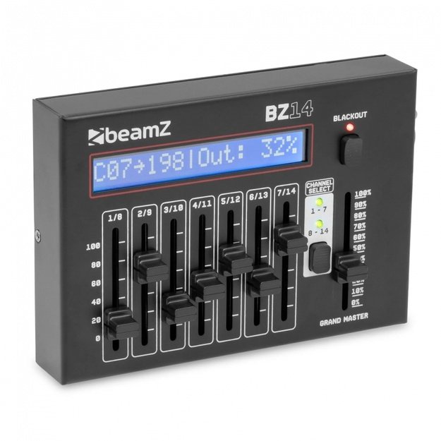 BeamZ BZ14 DMX valdiklis 2x 7 kanalai