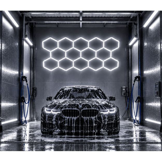 LUMHEXO H11-H14 kelių dizainų modulinis LED šviestuvas, 513 W, 6500 K, 2320 × 3200-4000 mm