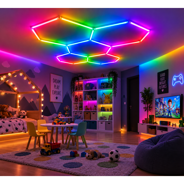 LUMHEXO H5 modulinis LED šviestuvas, 216 W, RGB, 2347 × 1641 mm