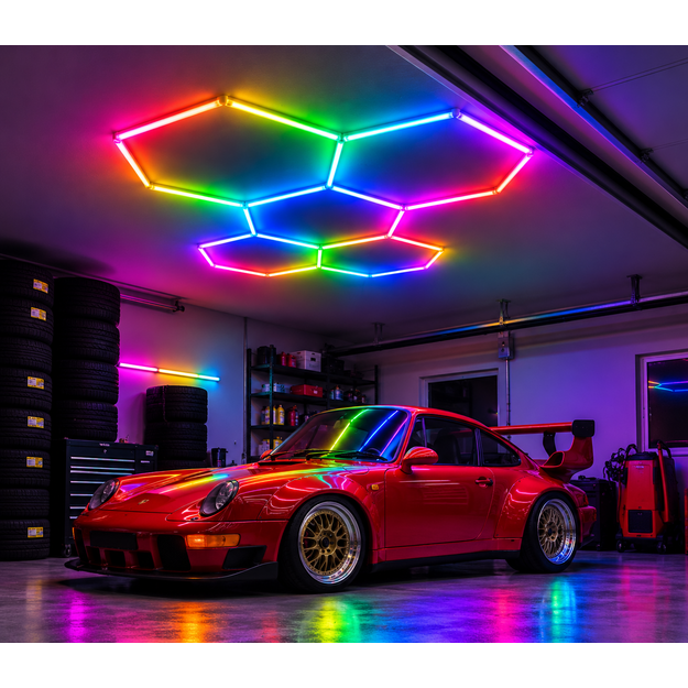 LUMHEXO H5 modulinis LED šviestuvas, 216 W, RGB, 2347 × 1641 mm