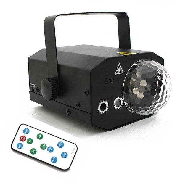 LED stroboskopas ir 10W Lazeris