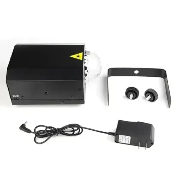 LED stroboskopas ir 10W Lazeris